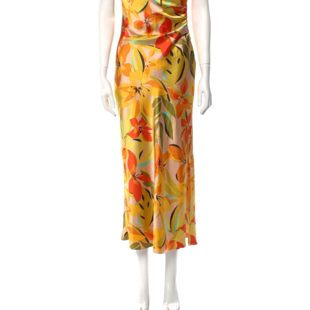 House of Harlow 1960 Floral Midi Dress - Yellow and Orange